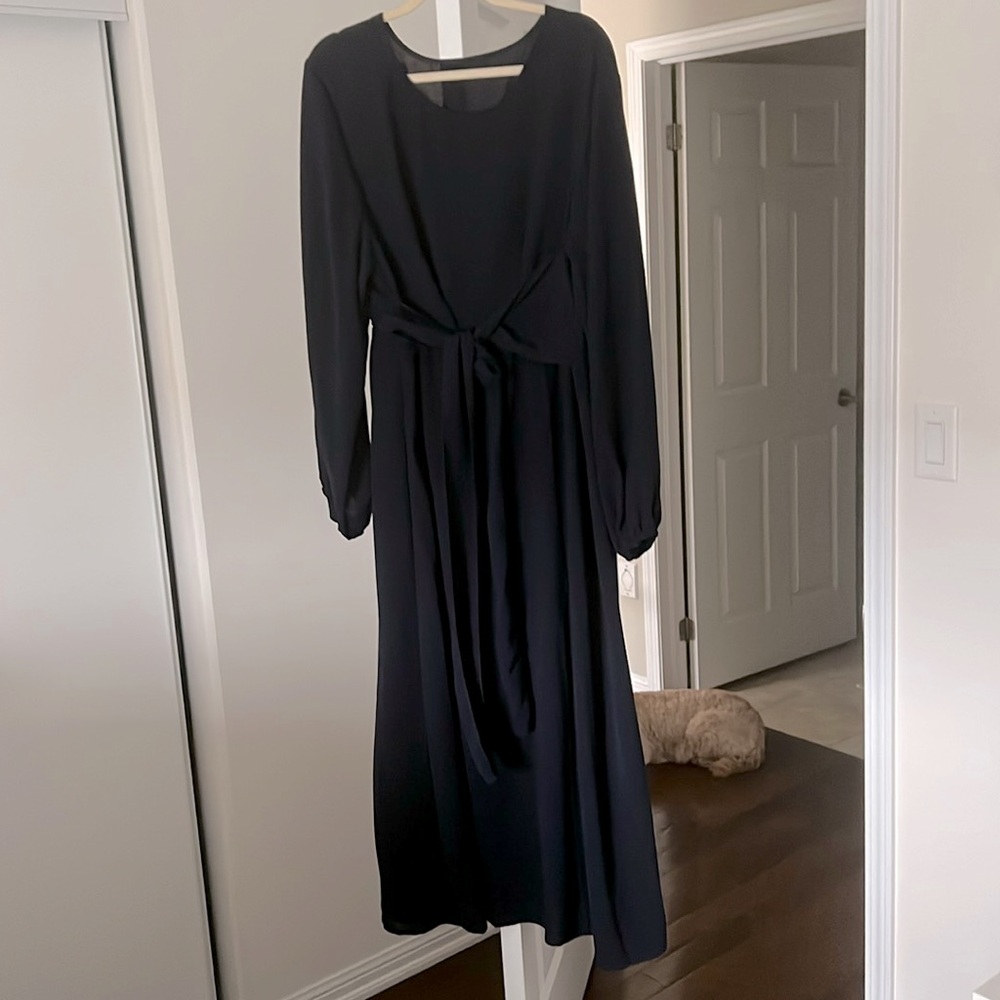 SHEIN -  Plus Size Navy Blue Dress with Long Sleeves